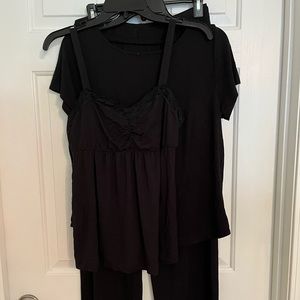 Soma cool nights black pajama 3 piece set